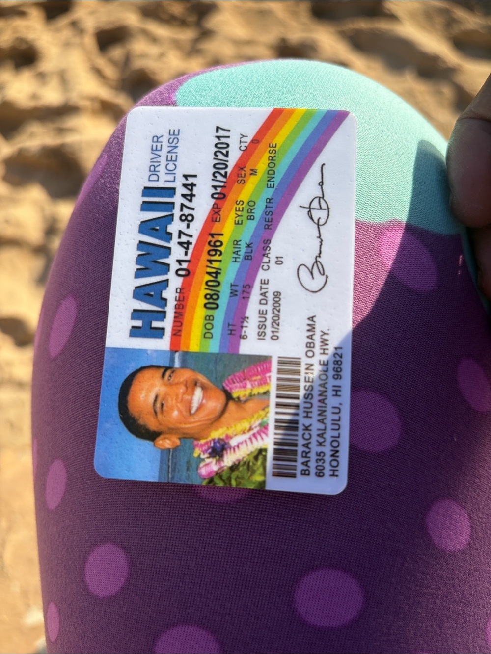 president obama drivers license